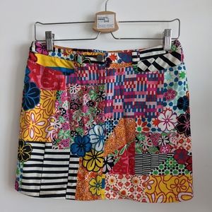Versus Floral Print Short Skirt